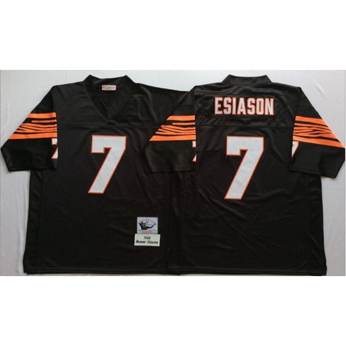 Mitchell And Ness Cincinnati Bengals #7 Boomer Esiason Black Throwback Stitched Jersey Men's
