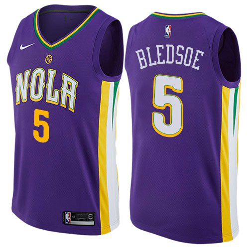 New Orleans Pelicans #5 Eric Bledsoe Purple Swingman City Edition Jersey Mens