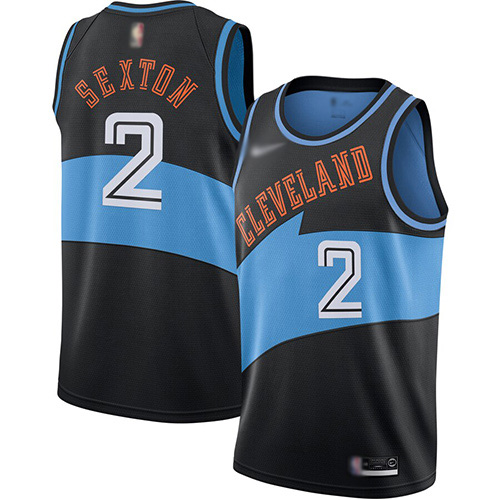 Cleveland Cavaliers #2 Collin Sexton Black Swingman Hardwood Classics Jersey Mens