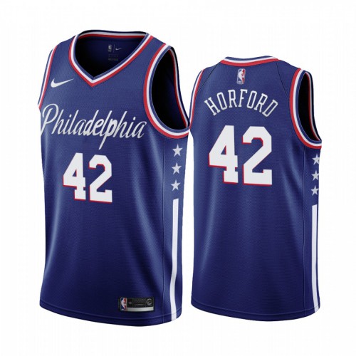 Philadelphia 76ers #42 Al Horford Navy 2019-20 City Edition Swingman Jersey Mens