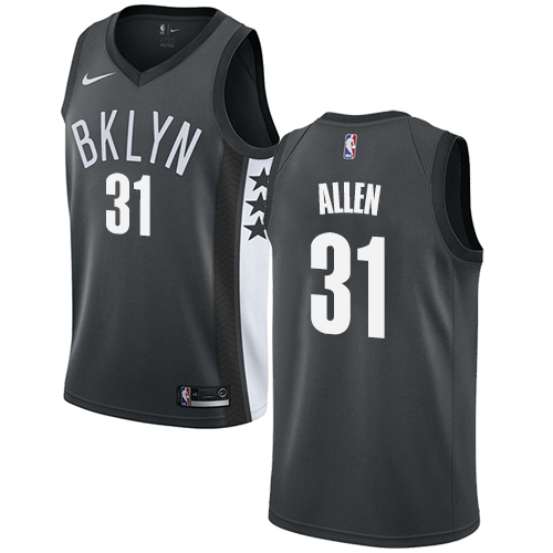 Brooklyn Nets #31 Jarrett Allen Gray Swingman Statement Edition Jersey Mens