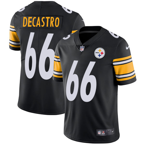 Pittsburgh Steelers #66 David DeCastro Black Team Color Youth Stitched Vapor Untouchable Limited Jersey Youth