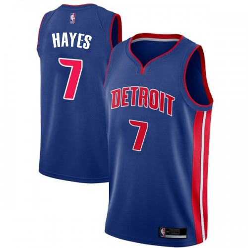 Detroit Pistons #7 Killian Hayes Blue Swingman Icon Edition Jersey Mens