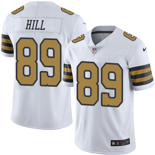 New Orleans Saints #89 Josh Hill White Youth Stitched Limited Rush Jersey Youth
