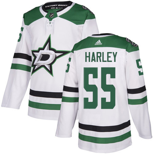 Adidas Dallas Stars #55 Thomas Harley White Road Authentic Youth Stitched Jersey Youth