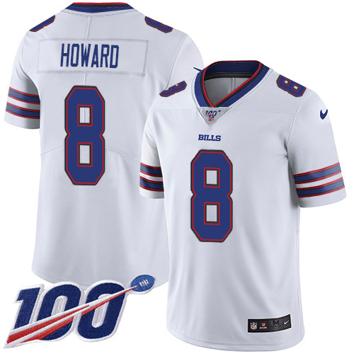 Buffalo Buffalo Bills #8 O. J. Howard White Youth Stitched 100th Season Vapor Limited Jersey Youth