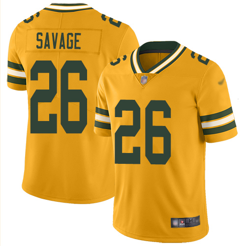 Packers #26 Darnell Savage Yellow Men's Stitched Limited Rush Jersey