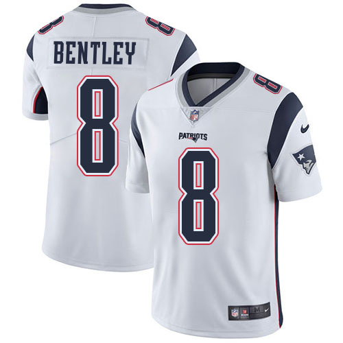 Patriots #8 Ja'Whaun Bentley White Men's Stitched Vapor Untouchable Limited Jersey