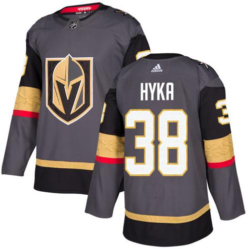 Adidas Golden Vegas Golden Knights #38 Tomas Hyka Grey Home Authentic Stitched Jersey Men's
