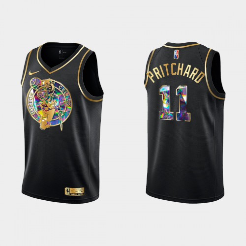 Boston Boston Celtics #11 Payton Pritchard Mens Golden Edition Diamond Logo 2021/22 Swingman Jersey - Black Mens