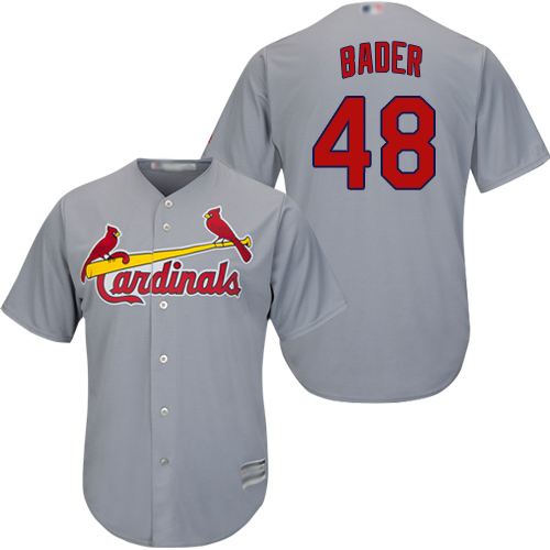 St.Louis Cardinals #48 Harrison Bader Grey Cool Base Stitched Youth Jersey Youth