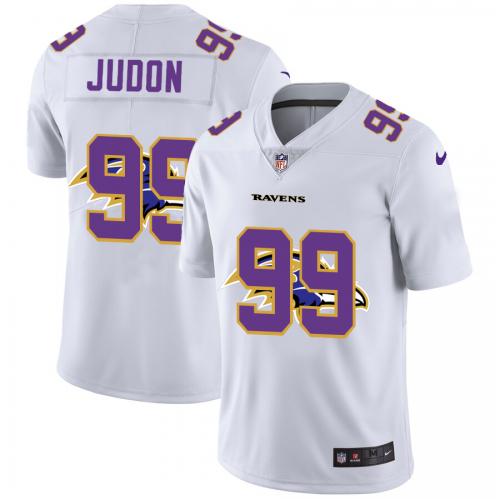 Baltimore Baltimore Ravens #99 Matthew Judon White Men's Team Logo Dual Overlap Limited Jersey Men's