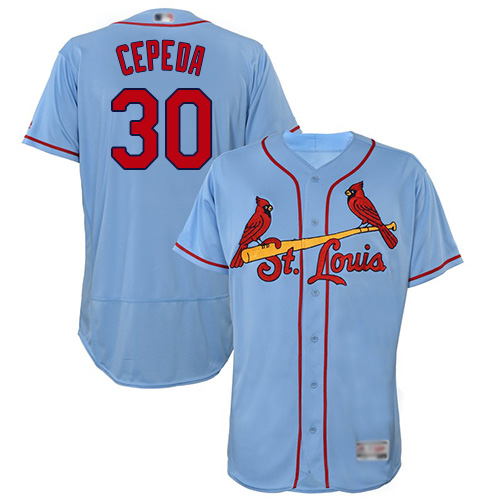 St.Louis Cardinals #30 Orlando Cepeda Light Blue Flexbase Authentic Collection Stitched Jersey Men's