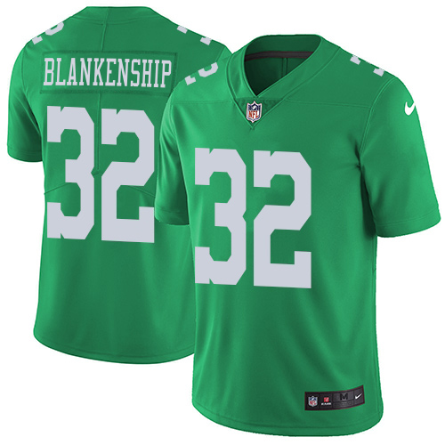 Eagles #32 Reed Blankenship Green Youth Stitched Limited Rush Jersey