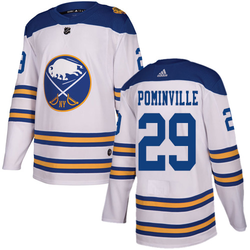 Adidas Buffalo Sabres #29 Jason Pominville White Authentic 2018 Winter Classic Youth Stitched Jersey Youth