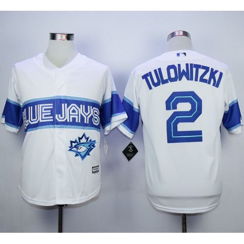 Toronto Blue Jays #2 Troy Tulowitzki White Exclusive New Cool Base Stitched Jersey Men's