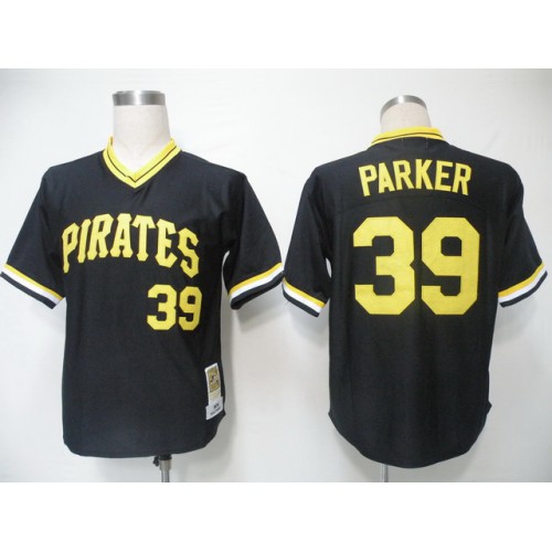 Mitchell and Ness Pittsburgh Pirates #39 Dave Parker Black Throwback Stitched Jersey Men's