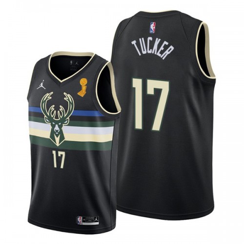 Milwaukee Milwaukee Bucks #17 P.J. Tucker Youth 2021 Finals Champions Swingman Statement Edition Jersey Black Youth