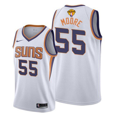 Phoenix Suns #55 ETwaun Moore Youth 2021 Finals Bound Swingman Association Edition Jersey White Youth