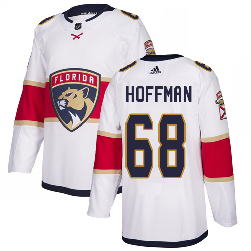 Adidas Florida Panthers #68 Mike Hoffman White Road Authentic Stitched Jersey Men's