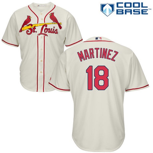 St.Louis Cardinals #18 Carlos Martinez Cream Cool Base Stitched Youth Jersey Youth