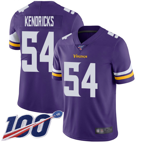 Minnesota Vikings #54 Eric Kendricks Purple Team Color Men's Stitched 100th Season Vapor Limited Jersey Men's