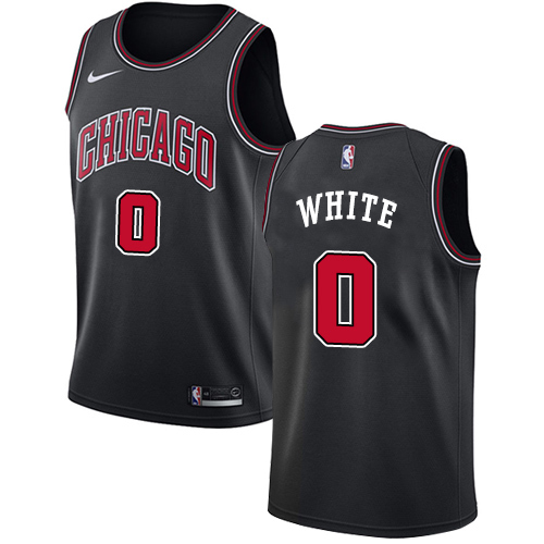 Chicago Bulls #0 Coby White Black Swingman Statement Edition Jersey Mens