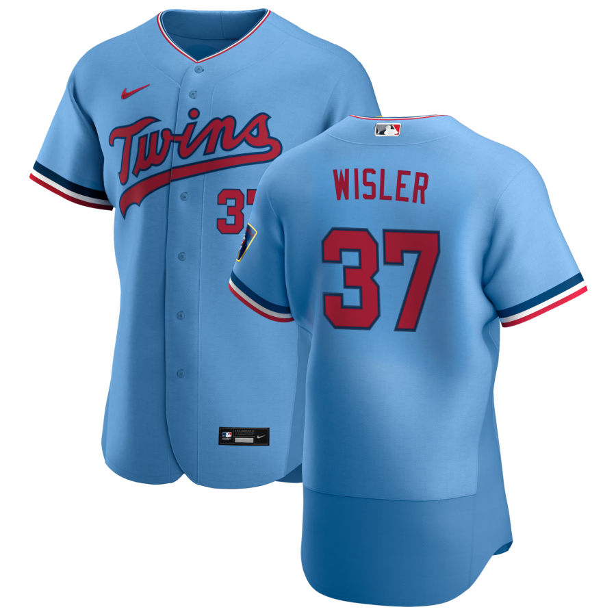 Minnesota Twins #37 Matt Wisler Men's Light Blue Alternate 2020 Authentic Team Jersey