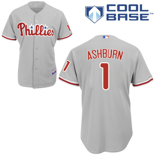 Philadelphia Phillies #1 Richie Ashburn Grey Cool Base Stitched Youth Jersey Youth
