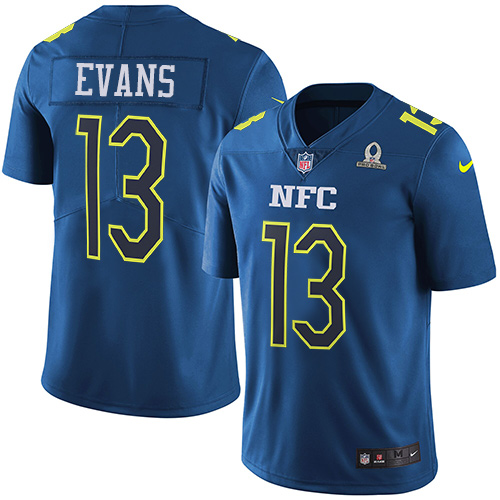 Buccaneers #13 Mike Evans Navy Youth Stitched Limited NFC 2017 Pro Bowl Jersey