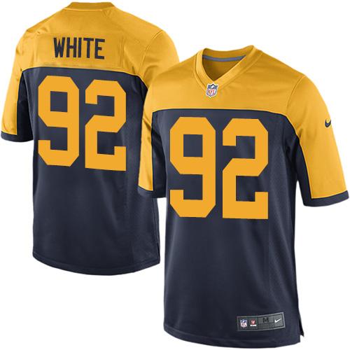 Packers #92 Reggie White Navy Blue Alternate Youth Stitched New Elite Jersey