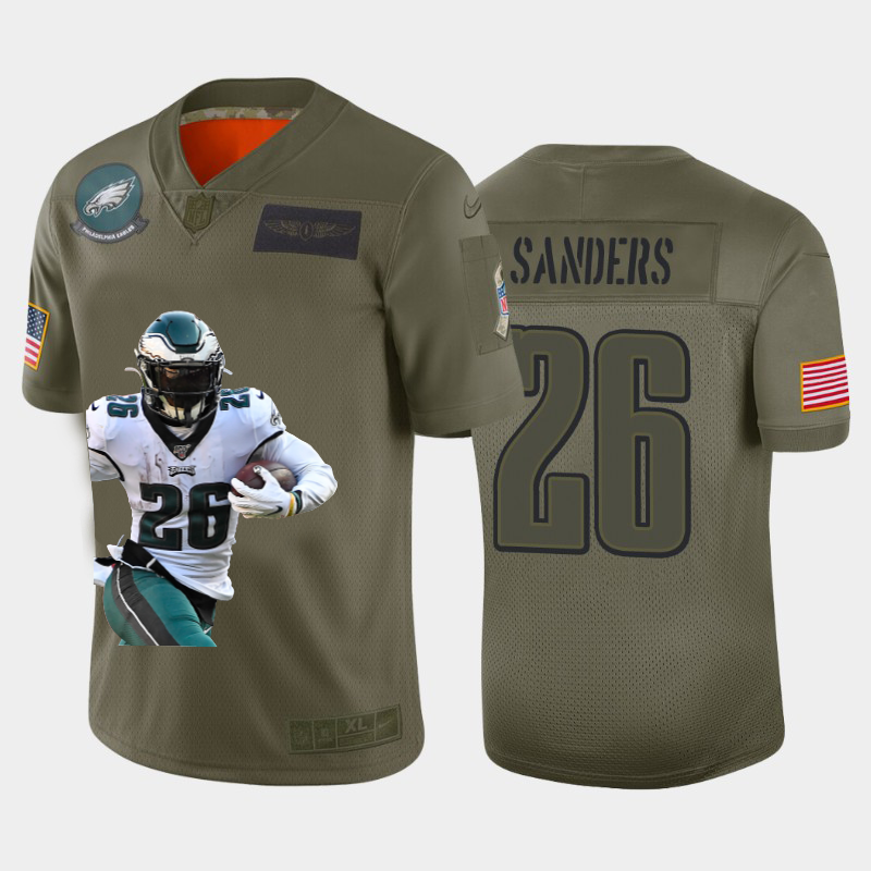 Philadelphia Eagles #26 Miles Sanders Team Hero 3 Vapor Limited Jersey Camo