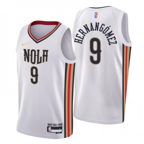 New Orleans New Orleans Pelicans #9 Willy Hernangomez Mens White 2021/22 Swingman Jersey - City Edition Mens
