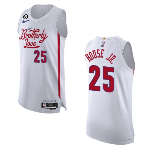 Philadelphia Philadelphia 76ers #25 Danuel House Jr. White 2022-23 Authentic Jersey - City Edition Mens