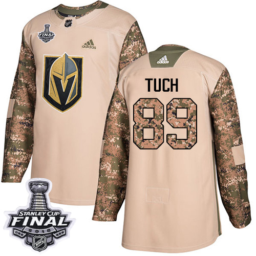 Adidas Golden Vegas Golden Knights #89 Alex Tuch Camo Authentic 2017 Veterans Day 2018 Stanley Cup Final Stitched Youth Jersey Youth