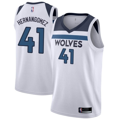 Minnesota Timberwolves #41 Juan Hernangomez White Swingman Association Edition Jersey Mens
