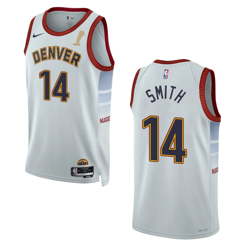 Denver Nuggets #14 Ish Smith Unisex Silver 2023 Finals Champions Swingman Jersey - City Edition