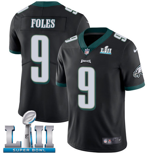 Philadelphia Eagles #9 Nick Foles Black Alternate Super Bowl LII Youth Stitched Vapor Untouchable Limited Jersey Youth
