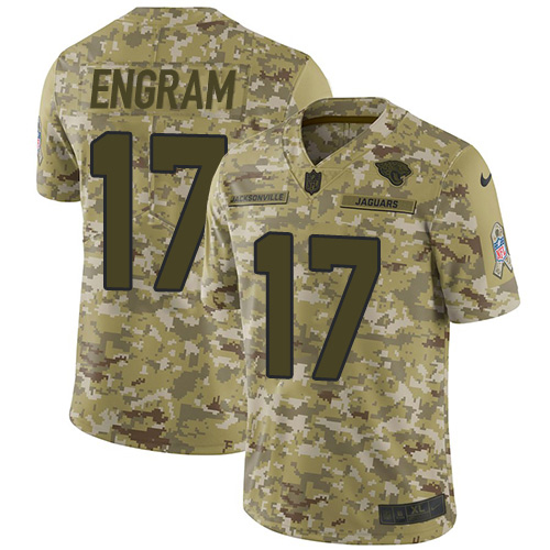 Jaguars #17 Evan Engram Camo Men's Stitched Limited 2018 Salute To Service Jersey