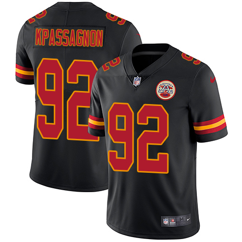 Kansas City Chiefs #92 Tanoh Kpassagnon Black Youth Stitched Limited Rush Jersey Youth
