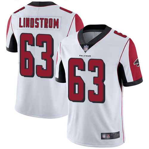 Atlanta Falcons #63 Chris Lindstrom White Men's Stitched Vapor Untouchable Limited Jersey Men's