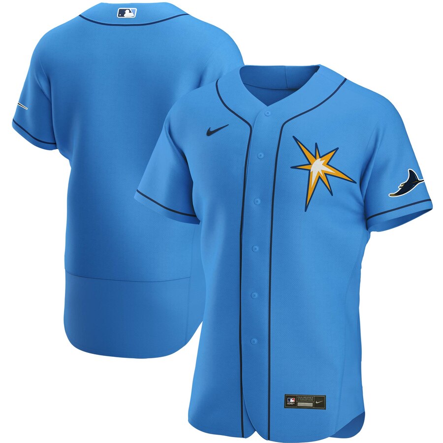 Tampa Bay Rays Men's Light Blue Alternate 2020 Authentic Team Jersey