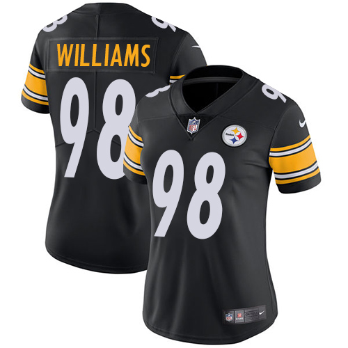 Pittsburgh Steelers #98 Vince Williams Black Team Color Women's Stitched Vapor Untouchable Limited Jersey Womens
