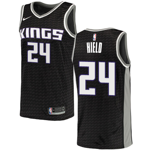 Sacramento Kings #24 Buddy Hield Black Womens Swingman Statement Edition Jersey Womens