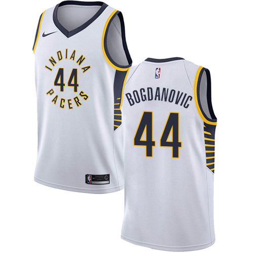 Indiana Pacers #44 Bojan Bogdanovic White Womens Swingman Association Edition Jersey Womens
