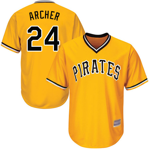 Pittsburgh Pirates #24 Chris Archer Gold New Cool Base Stitched Jersey Men's
