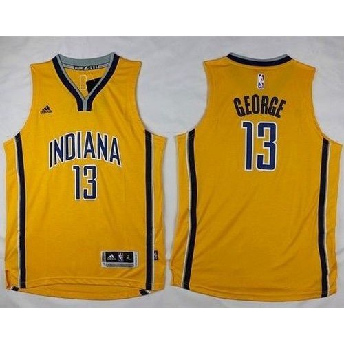Indiana Pacers #13 Paul George Yellow Youth Stitched Jersey Youth