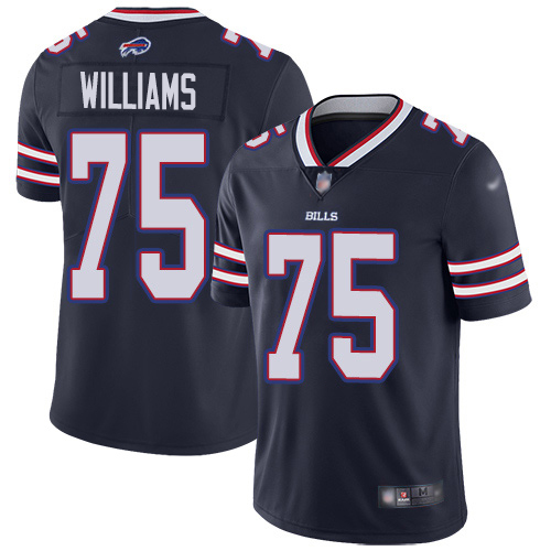 Buffalo Bills #75 Daryl Williams Navy Youth Stitched Limited Inverted Legend Jersey Youth
