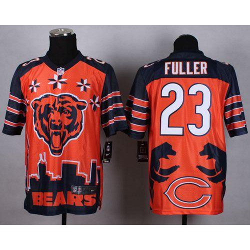 Chicago Bears #23 Kyle Fuller Orange Men's Stitched Elite Noble Fashion Jersey Men's