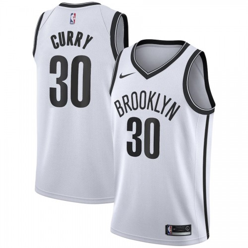 Brooklyn Nets #30 Seth Curry White Womens Swingman Association Edition Jersey Womens